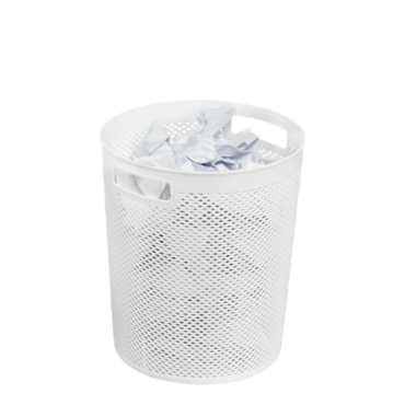 Plast1 Papirkurv Wawe - Hvid