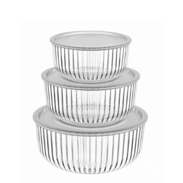 Daily Opbevaringsbokse Transparent Plast - 3 Stk.