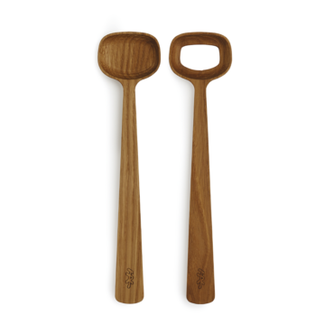 Kähler Hammershøi Salatbestik 27 cm – Egetræ