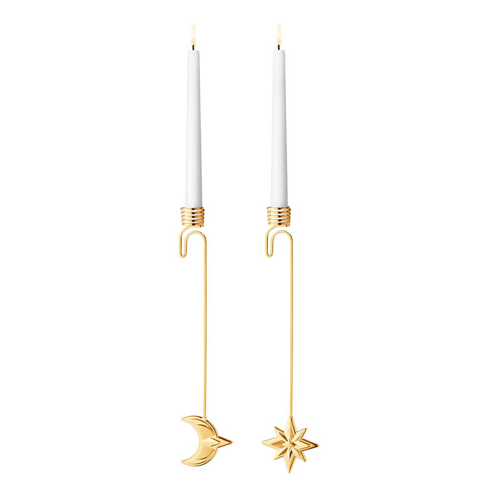 Georg Jensen Lysholdersæt 2024 – Stjerne & Måne